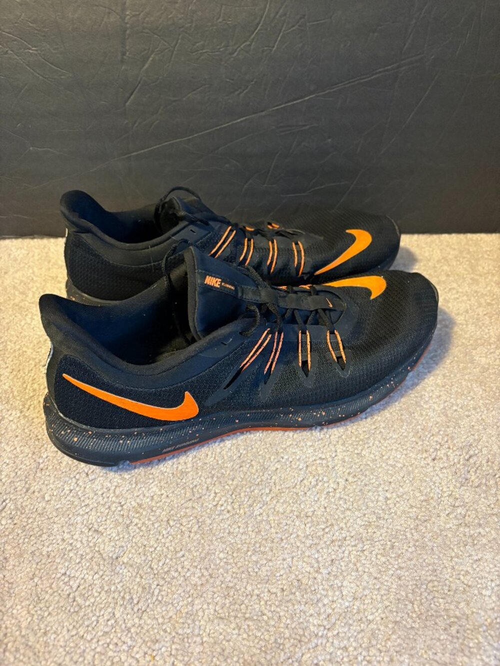 Nike Quest HV Men's Running Shoes Size 13 Black Orange BV6109-001
